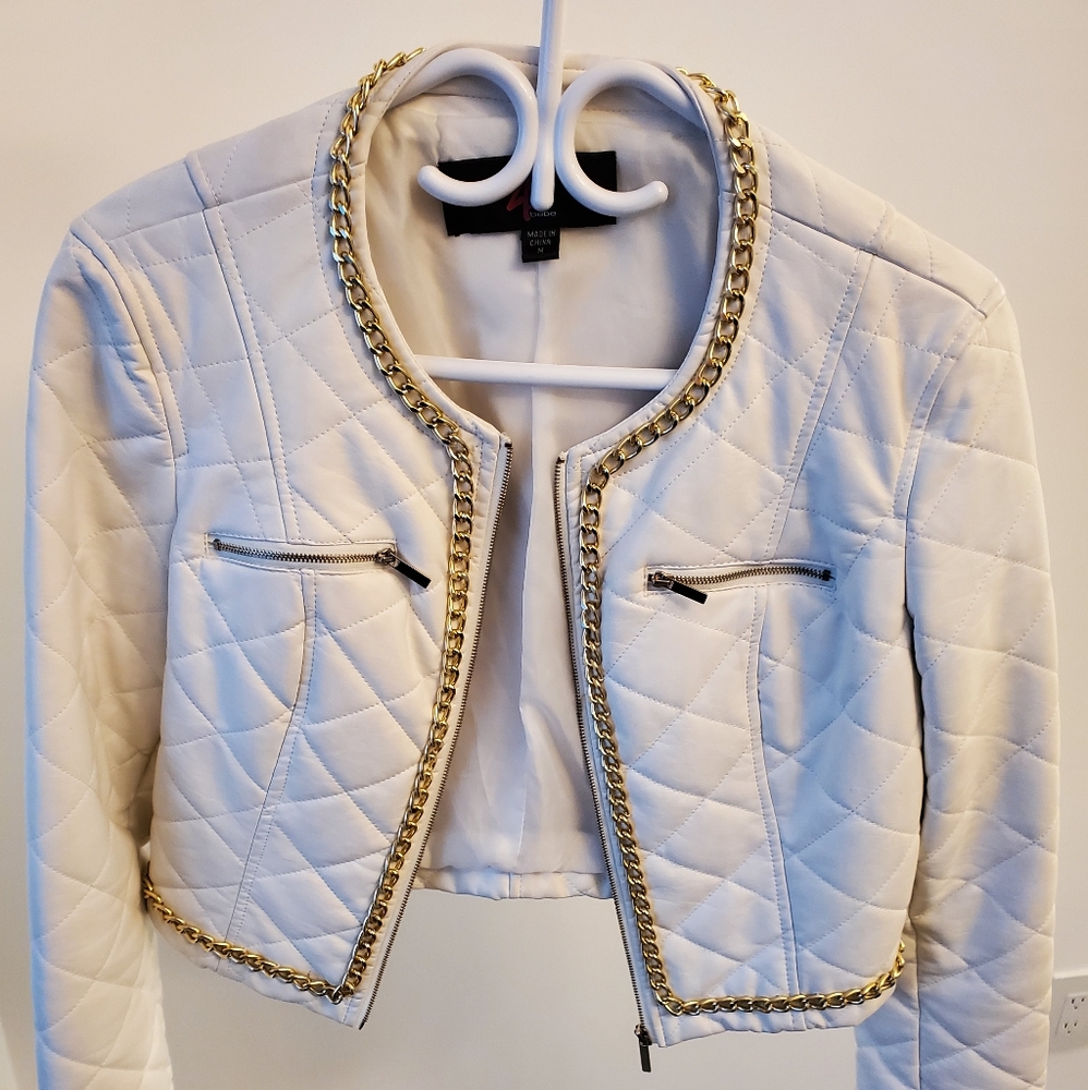 Bebe faux leather quilted Jacket. Medium